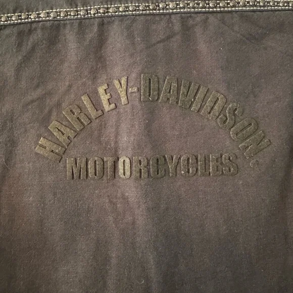 Harley Davidson Women’s Studded Raw Hem Shirt- Small - Picture 5 of 5